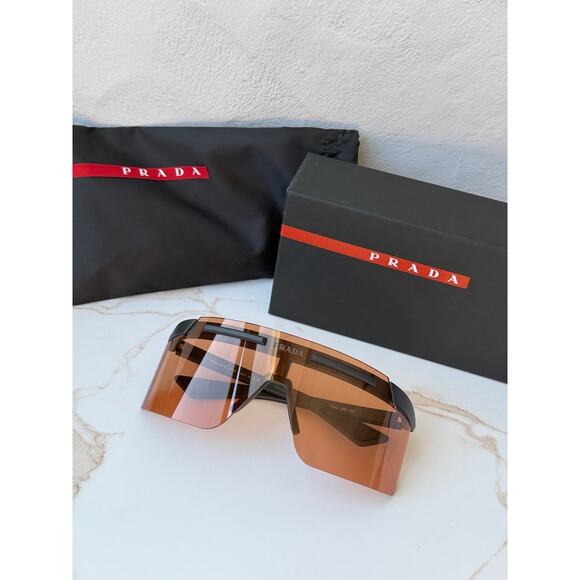 NEW Prada Sport PS B06S Mirrored Sunglasses in Orange $548